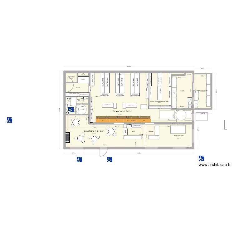 nouveau concept v3. Plan de 13  et 206 m²