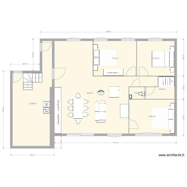 Maison Caire 5bis 200726. Plan de 7 et 109 m² Maison Caire 5bis 200726. Plan de 7 et 109 m²