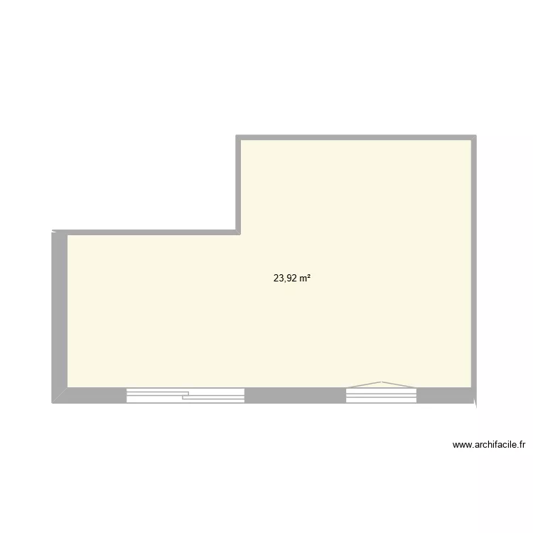 Studio. Plan de 1 et 24 m² Studio. Plan de 1 et 24 m²