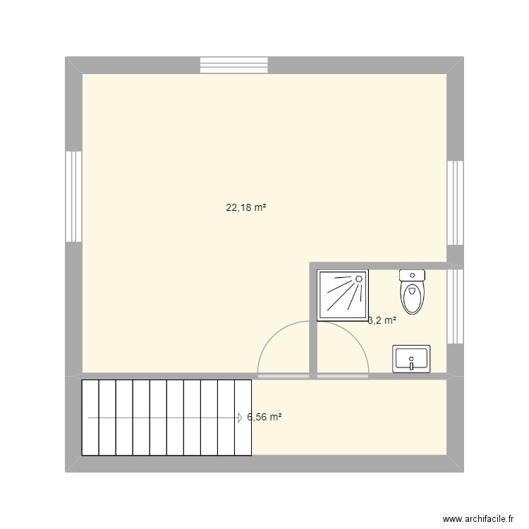 vialas. Plan de 3 pièces et 32 m2