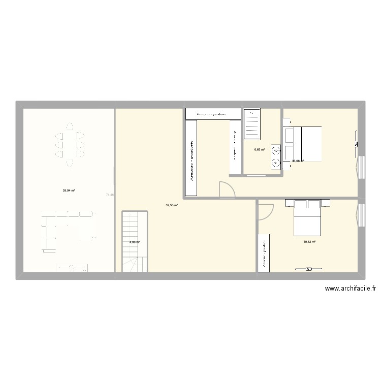 maison. Plan de 12 pièces et 287 m2