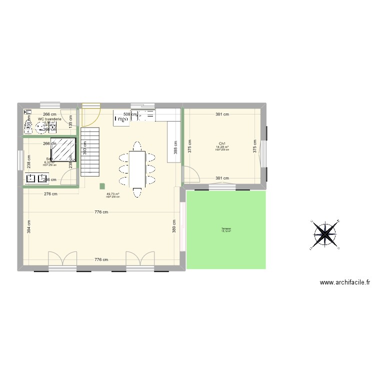 maison1  RDC. Plan de 0 pièce et 0 m2