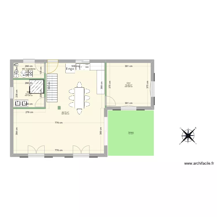 maison1  RDC. Plan de 