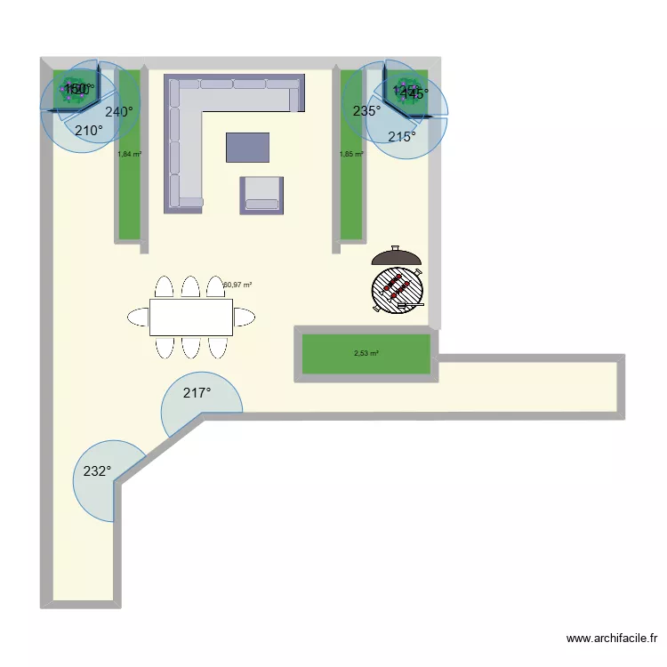 terrasse. Plan de terrasse. Plan de
