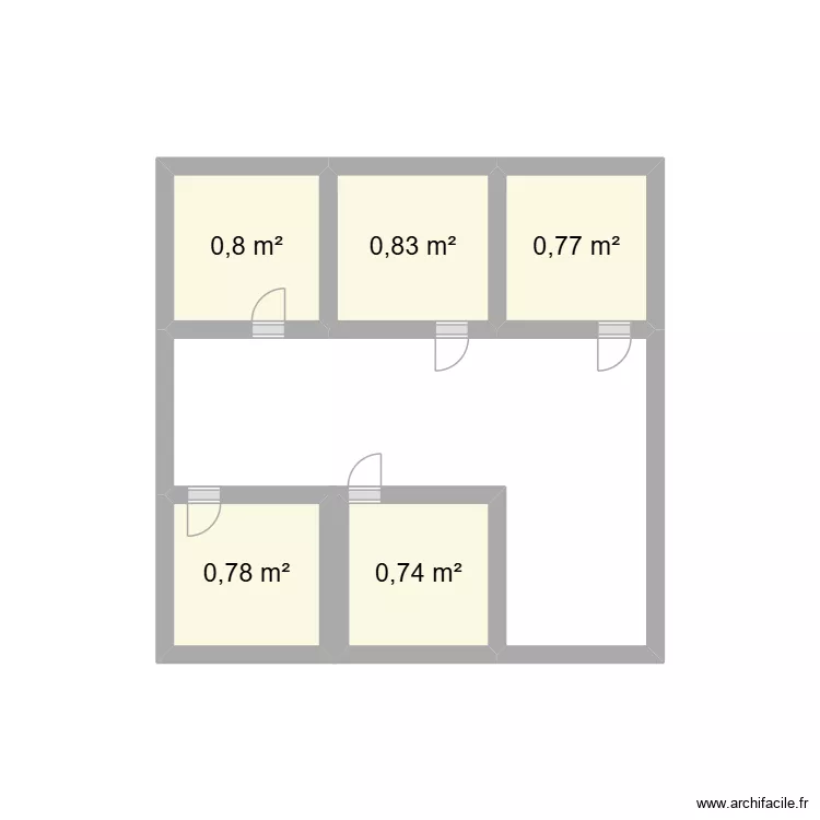 OKPP¨M. Plan de 5 et 4 m² OKPP¨M. Plan de 5 et 4 m²