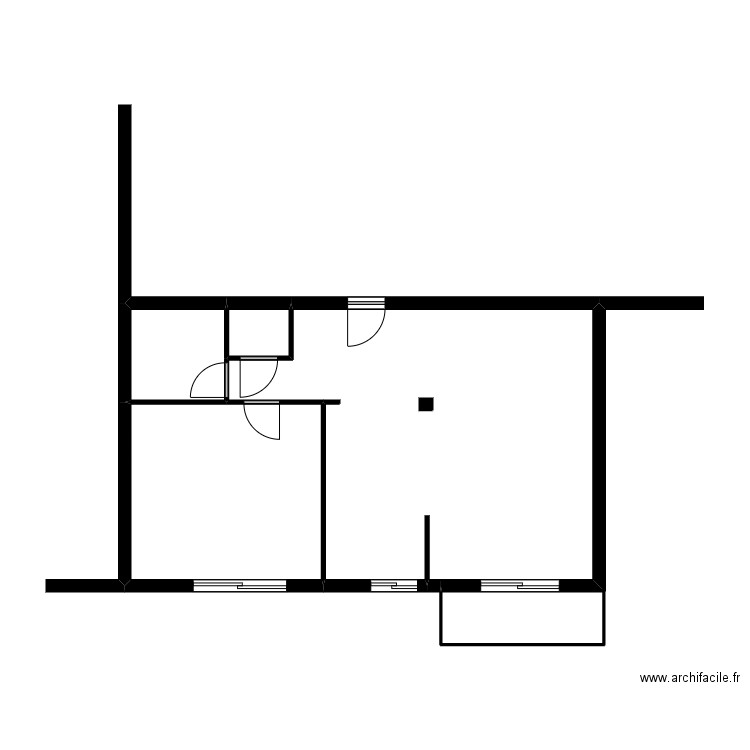 840 POTHONIER. Plan de 4 pièces et 56 m2