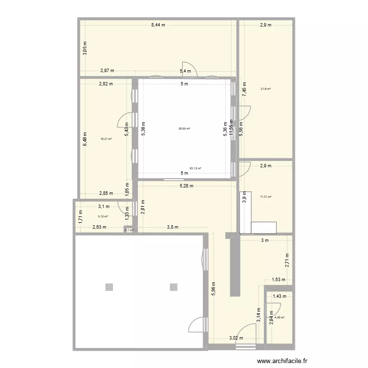 Maison Ifentar 2. Plan de 8  et 150 m²