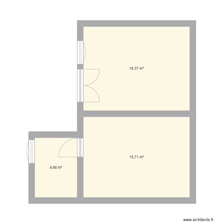 plan t1 balcon. Plan de 3 pièces et 37 m2