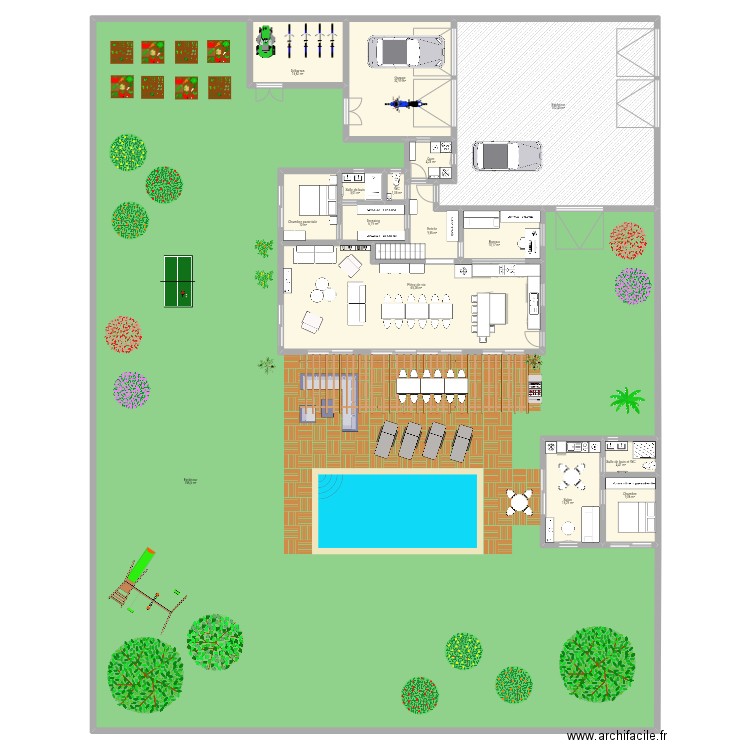 Plan maison 30. Plan de 24 pièces et 1162 m2