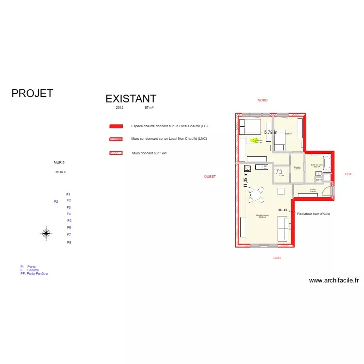 TESSON Préca_ Existant. Plan de 9 et 68 m² TESSON Préca_ Existant. Plan de 9 et 68 m²