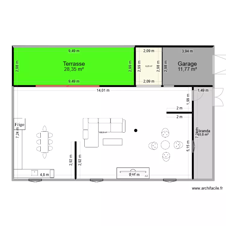 rez-de-chauss&eacute;. Plan de 