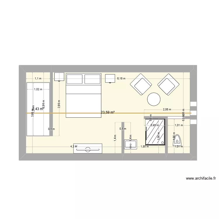 grenier gite. Plan de 2 et 29 m² grenier gite. Plan de 2 et 29 m²