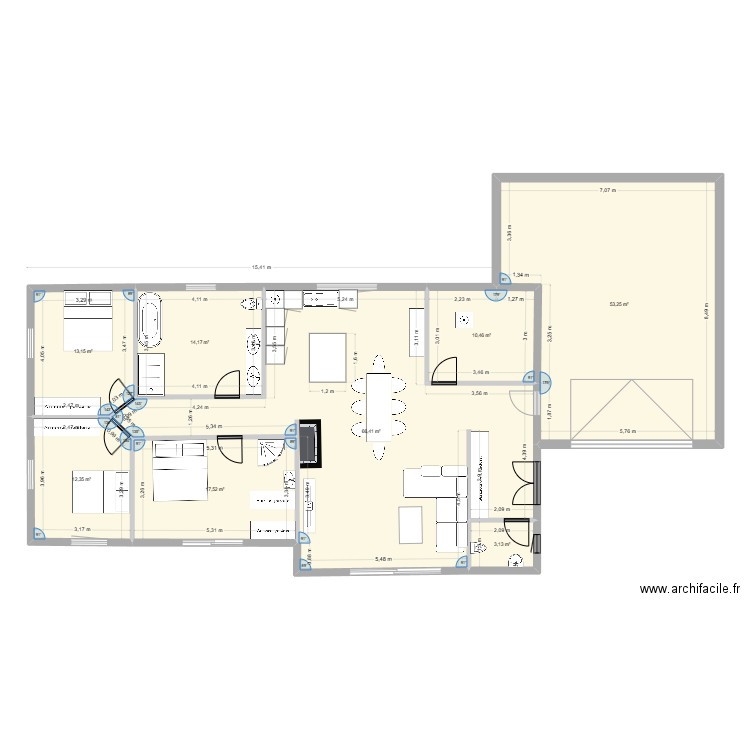 Pops 2. Plan de 8 pièces et 190 m2