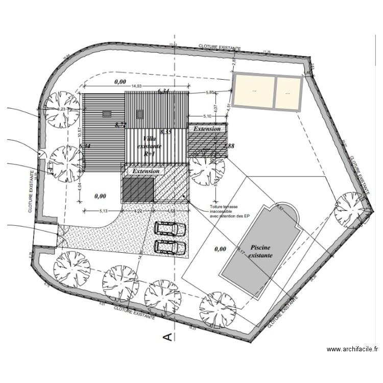 maison. Plan de 2 pièces et 37 m2