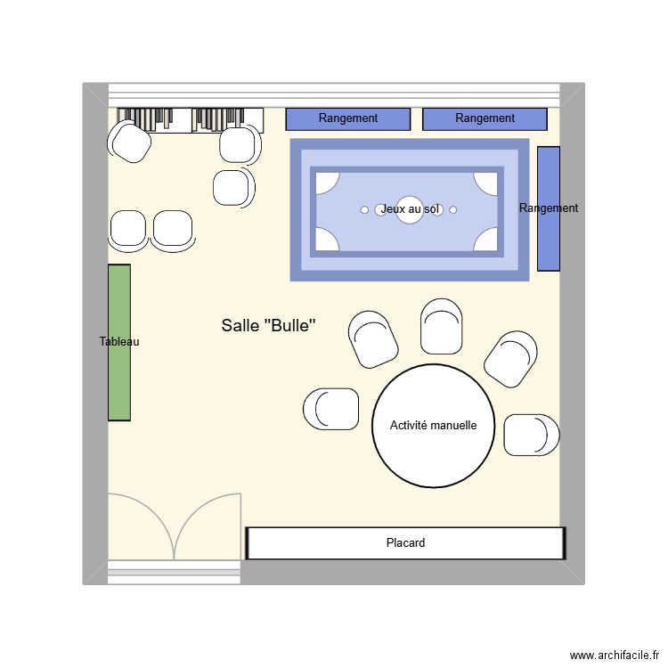 PLAN BULLE. Plan de 1 pièce et 23 m2