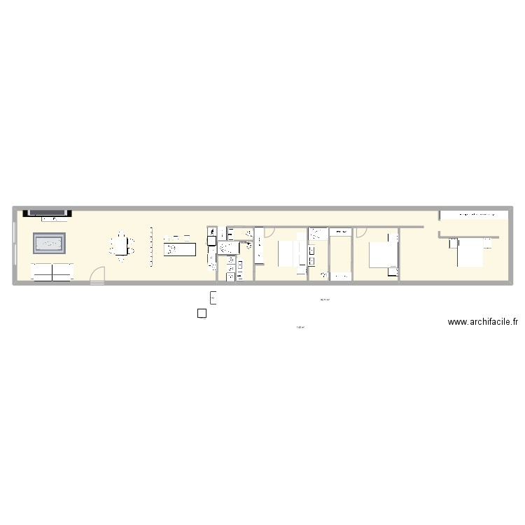 castello 45. Plan de 4 pièces et 164 m2