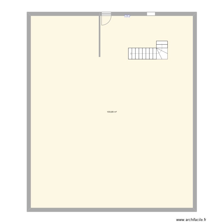 new. Plan de 1 pièce et 160 m2