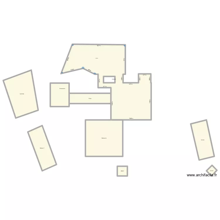 lyc&eacute;e. Plan de 10  et 807 m²