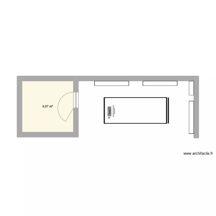 cloud vaping. Plan de 1  et 7 m²