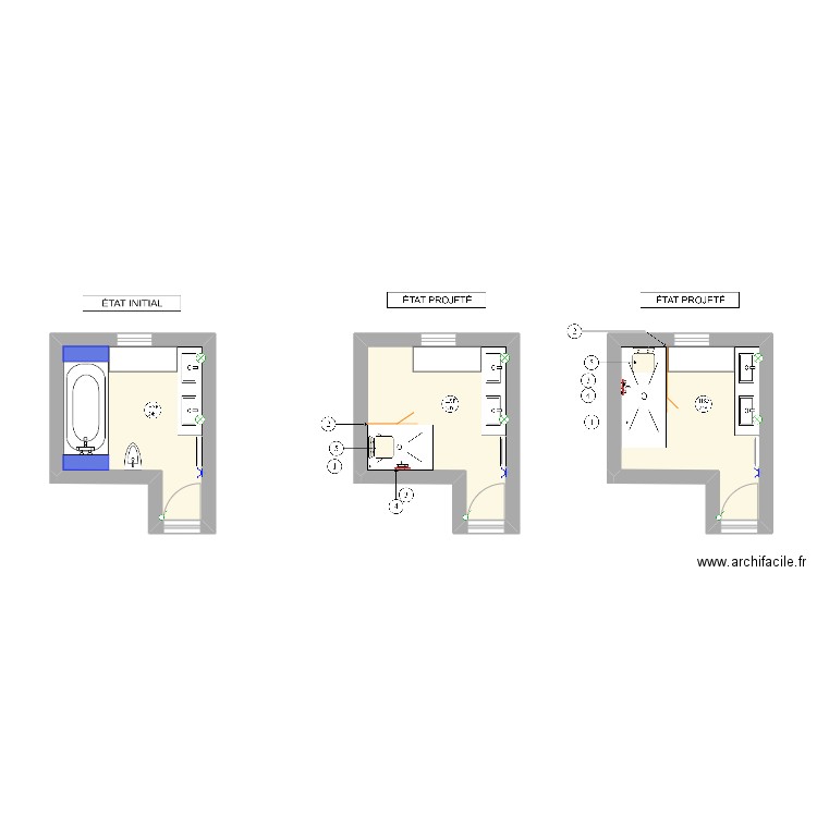 CASTANIE. Plan de 3 pièces et 23 m2