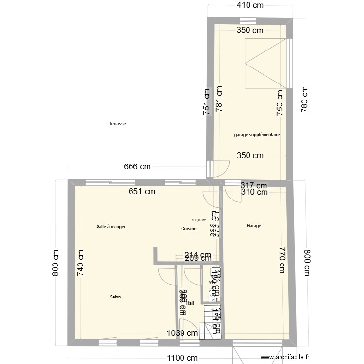 plan de maison Carine. Plan de 1 pièce et 101 m2