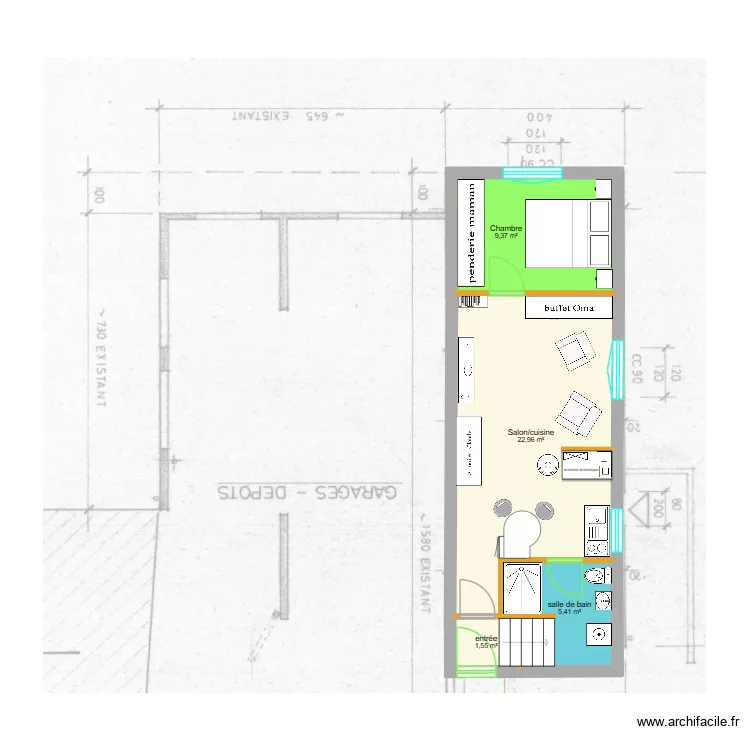 appartement rez. Plan de 