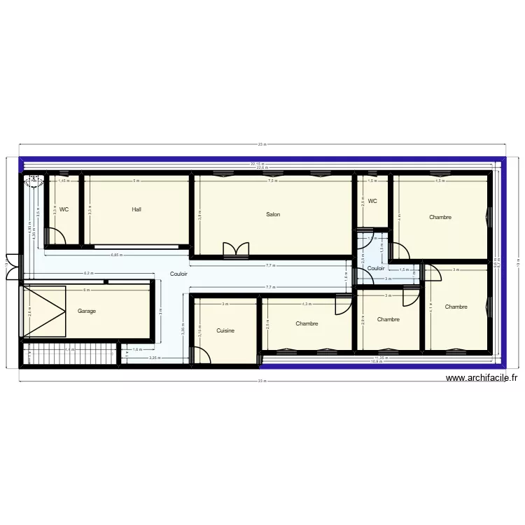 Plan Lehbeila 23mx10m. Plan de 