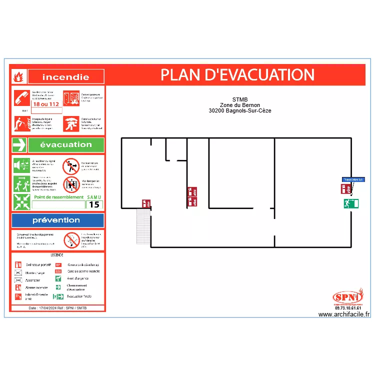 SMTB BAGNOLS-SUR-CÈZE. Plan de SMTB BAGNOLS-SUR-CÈZE. Plan de