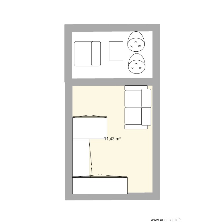 Torn et vimle 2p conv. Plan de 1 pièce et 11 m2