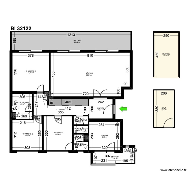 BI 32122. Plan de 0 pièce et 0 m2