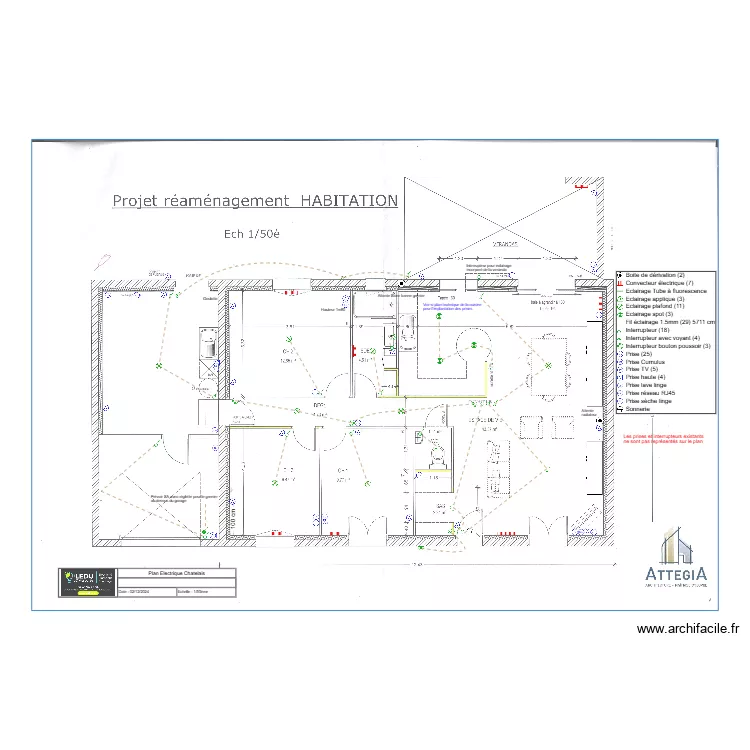 Plan Electrique Chatelais. Plan de Plan Electrique Chatelais. Plan de
