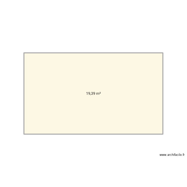 cabane jardin. Plan de 1 pièce et 19 m2