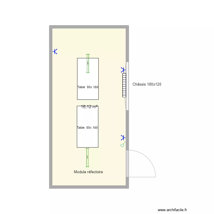 Refectoire pour belgeonne design sprl. Plan de 