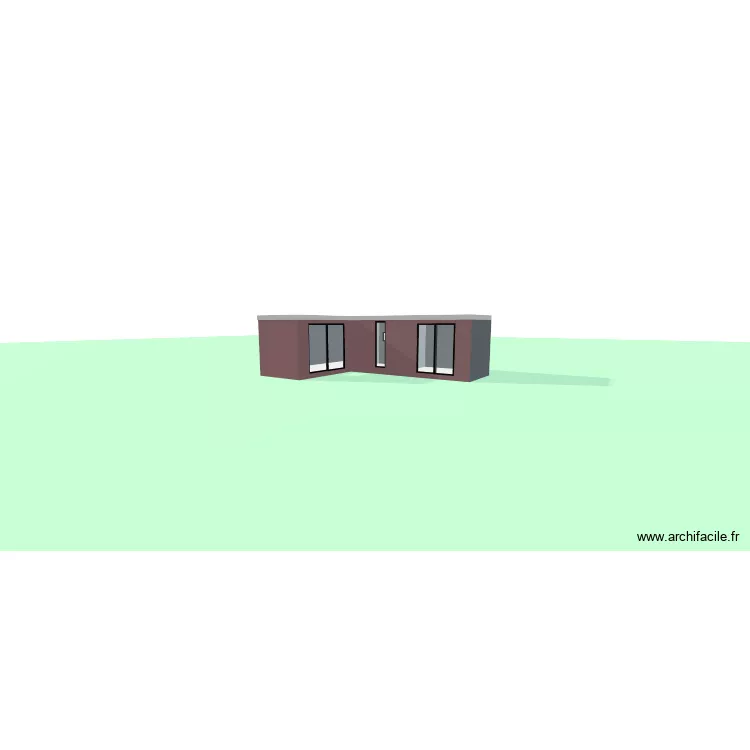 Container. Plan de 1  et 26 m²