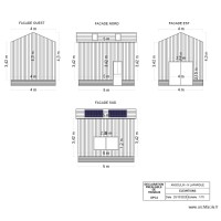 maison bois déclaration préalable Angoulin-ELEVATIONS