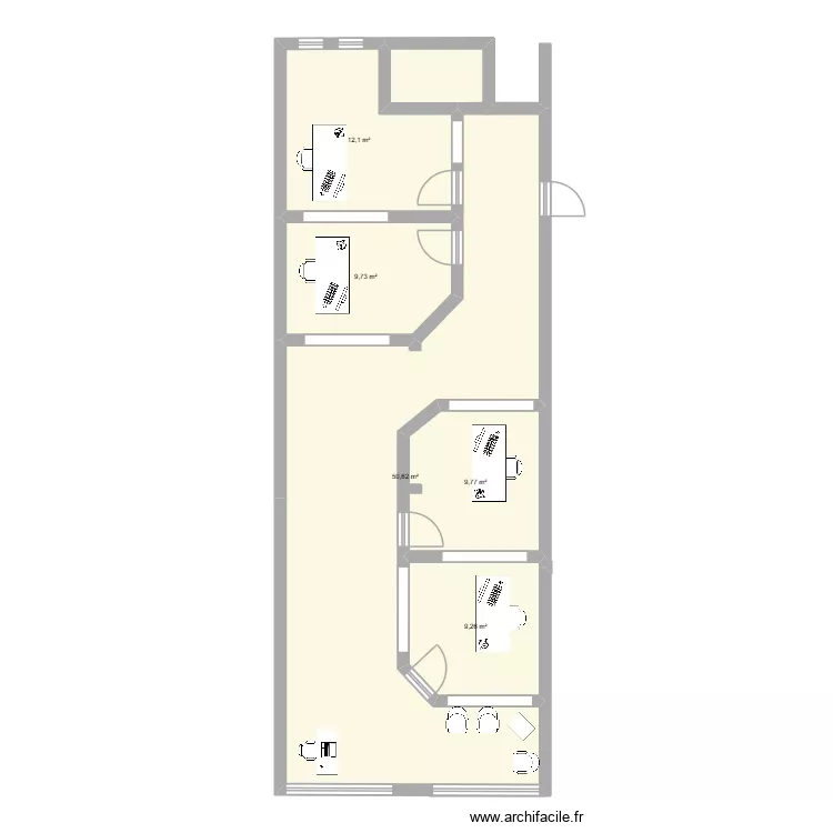 LOCAL LISIEUX. Plan de 5 et 91 m² LOCAL LISIEUX. Plan de 5 et 91 m²