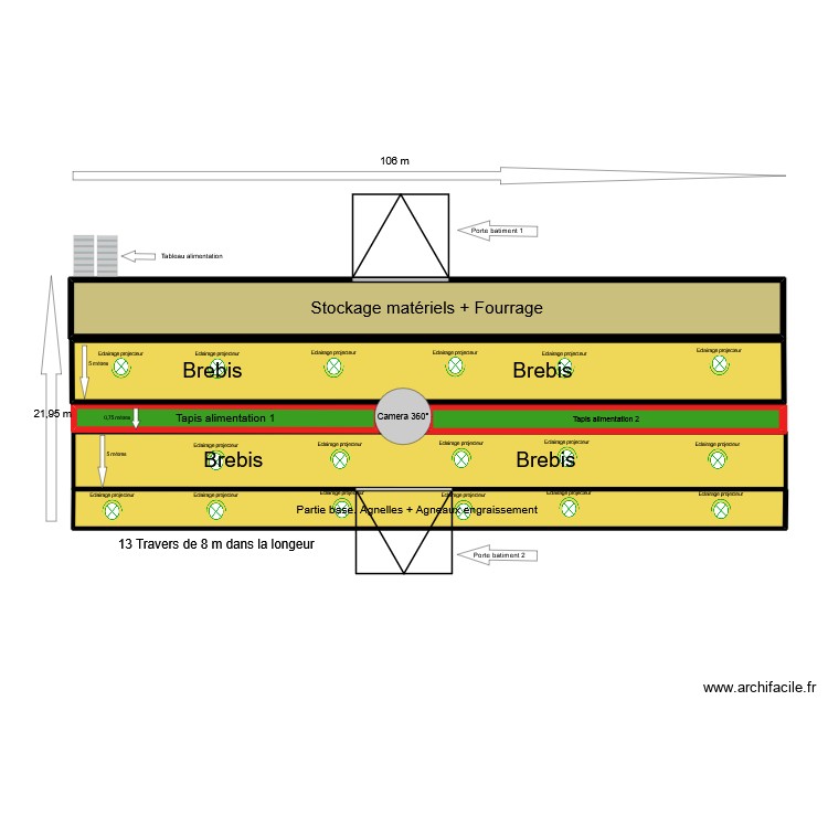 bergerie. Plan de 0 pièce et 0 m2