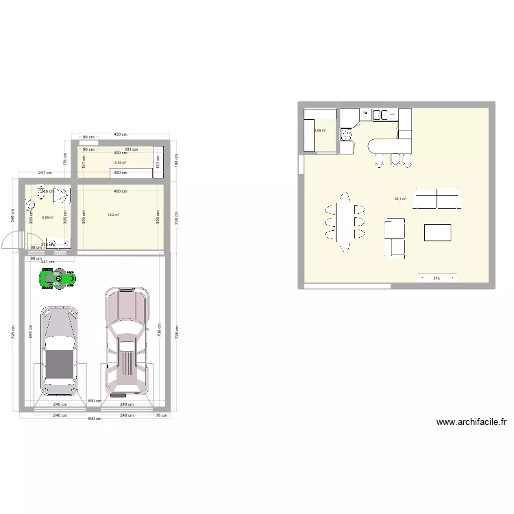 Garage. Plan de 