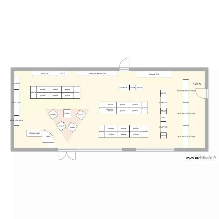 PROUVY 2BIS. Plan de 1  et 96 m²