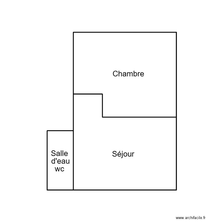 QUIMPER MEINZAO. Plan de 3 pièces et 17 m2