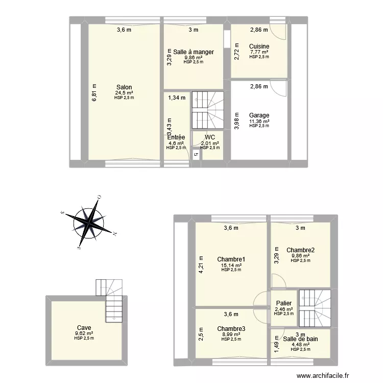 Deregniaux etat initial. Plan de 
