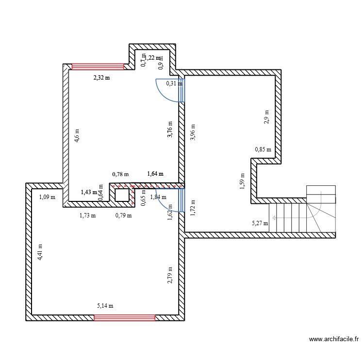 sous sol. Plan de 0 pièce et 0 m2