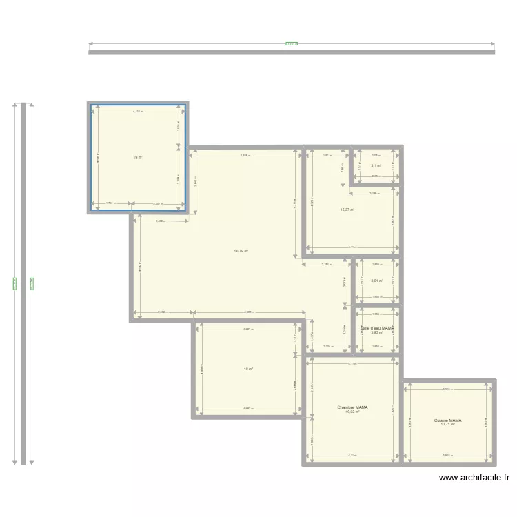 Plan Majunga 2. Plan de 9  et 154 m²