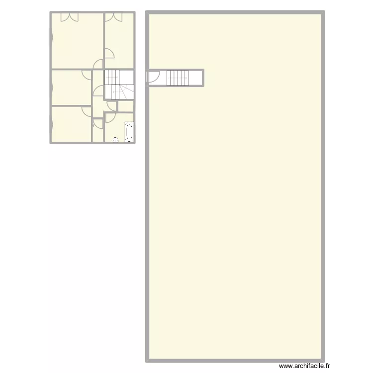 TARARE maison du gardien. Plan de 11  et 472 m²