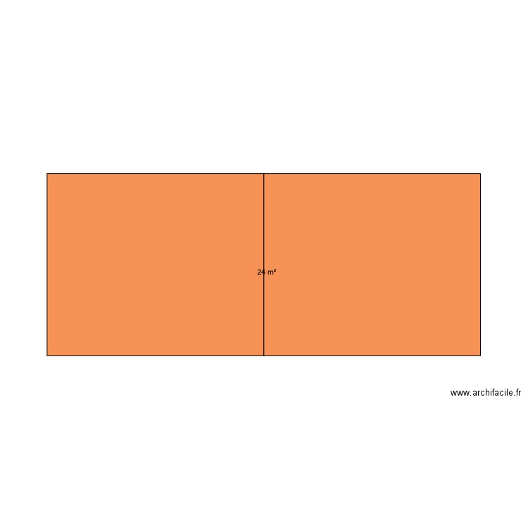 extension carlos. Plan de 1 pièce et 24 m2