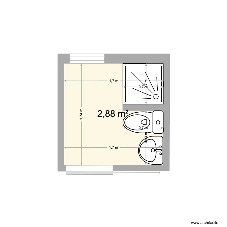 SDB. Plan de 0 pièce et 0 m2