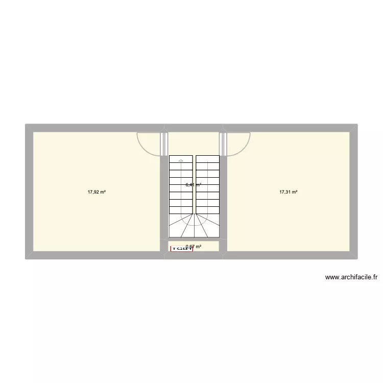 R+1.  STUDIO.   2 ET 3. Plan de 4 pièces et 42 m²