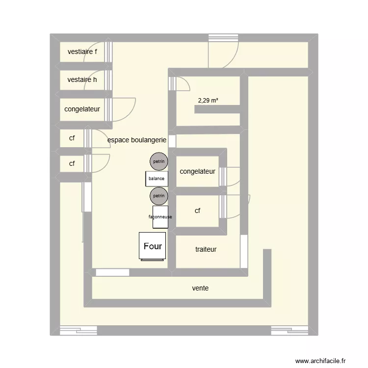 boulangerie. Plan de 11 et 41 m² boulangerie. Plan de 11 et 41 m²