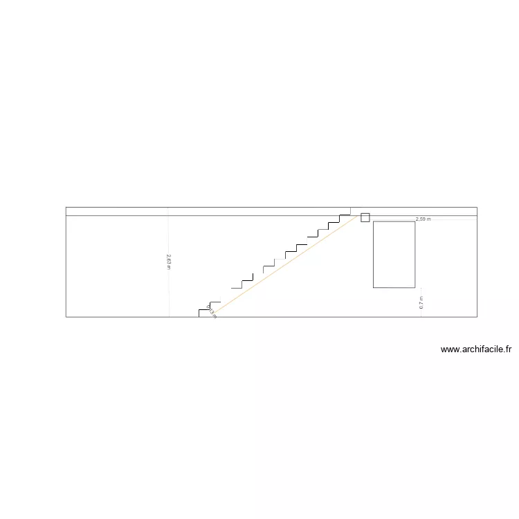 escalier. Plan de escalier. Plan de