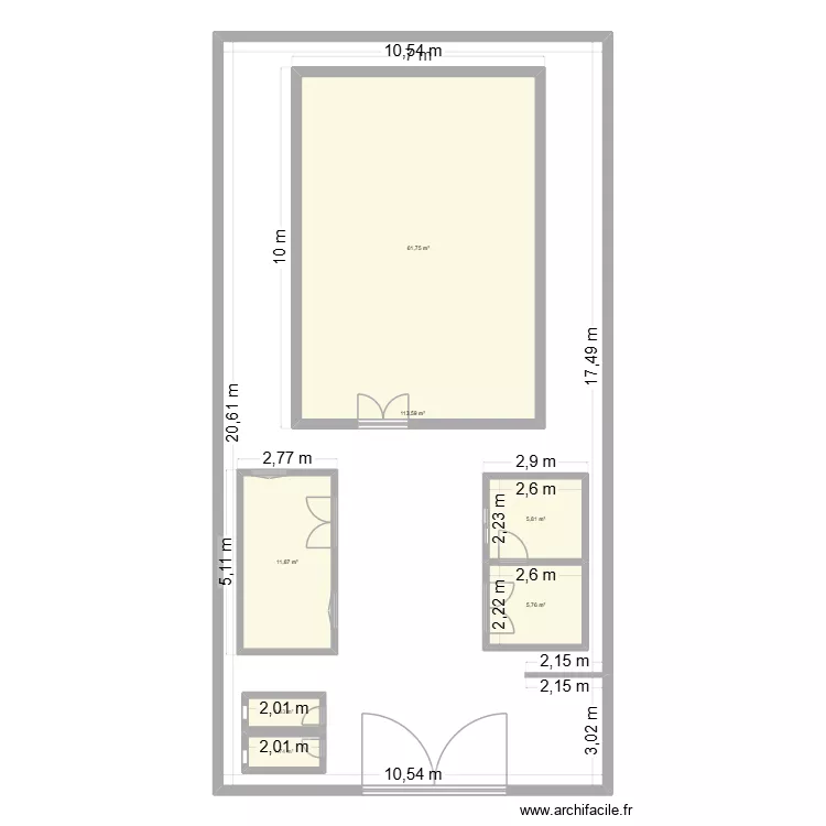 Unit&eacute; de production d&rsquo;aliments poissons. Plan de 